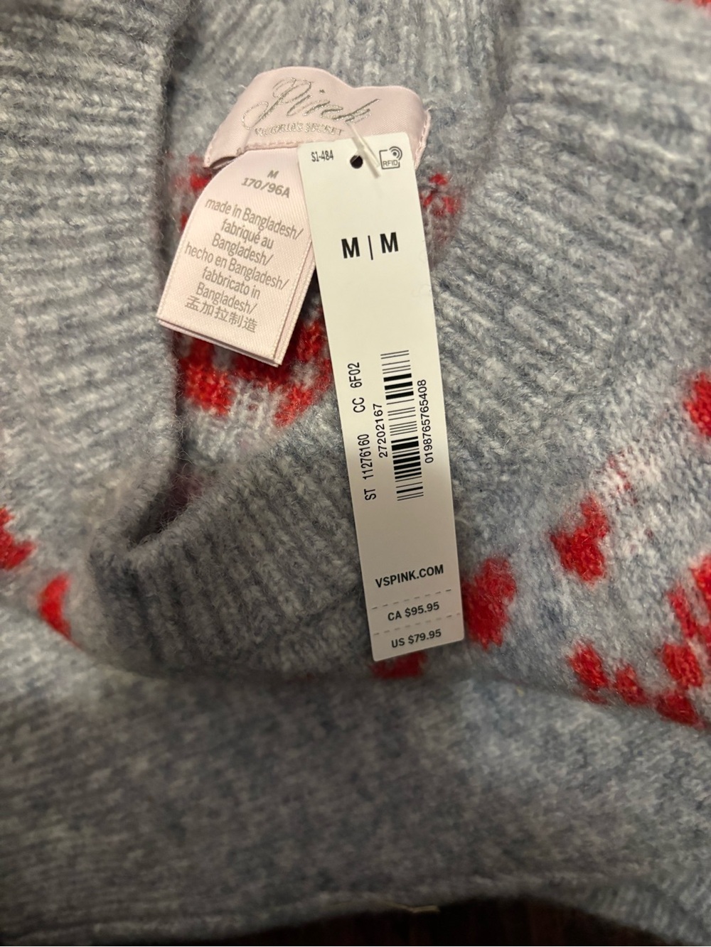 PINK VICTORIAS SECRET NOT YOUR BOYFRIENDS BOXY SWEATER - Picture 6 of 9